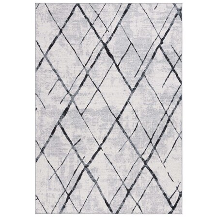 Safavieh 8 x 10 ft. Odyssey Modern Power Loomed Rectangle Area Rug Grey & Black ODY810F-8